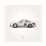 1974 Classic 3.0 RSR Illustration Poster Print - Set of 4