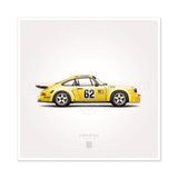 1974 Classic 3.0 RSR Illustration Poster Print - Set of 4