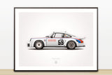 1975 Classic 3.0 RSR (Daytona 24 Hours) Illustration Poster Print