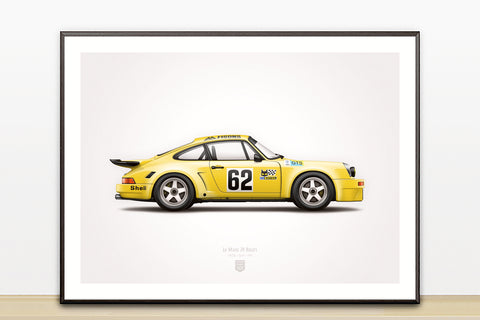 1974 Classic 3.0 RSR (Le Mans 24 Hours) Illustration Poster Print