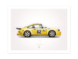 1974 Classic 3.0 RSR (Le Mans 24 Hours) Illustration Poster Print