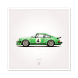 1976 Classic 934 turbo rsr Illustration Poster Print - Set of 4