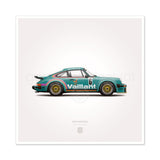 1976 Classic 934 turbo rsr Illustration Poster Print - Set of 4