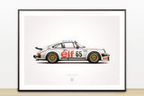 1976 Classic 934 turbo rsr Le Mans Illustration Poster Print