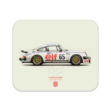 1976 Classic 934 turbo rsr Le Mans illustration Mouse Pad