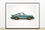 1976 Classic 934 turbo rsr DRM Norisring Illustration Poster Print