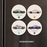 1973 Classic RS, RSR Illustration Fridge Magnet / Coaster - Set of 4