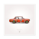 Classic Jägermeister Racing Illustration Poster Print - Set of 4