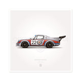 1973 Classic Martini Racing Illustration Poster Print - Set of 4