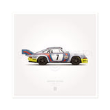 1973 Classic Martini Racing Illustration Poster Print - Set of 4