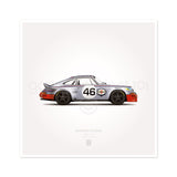 1973 Classic Martini Racing Illustration Poster Print - Set of 4