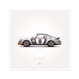 1973 Classic Martini Racing Illustration Poster Print - Set of 4