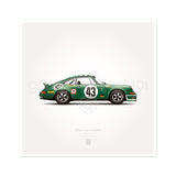 1973 Classic RS, RSR Illustration Poster Print - Set of 4