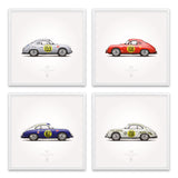1953 356 Panamericana Illustration Poster Print - Set of 4