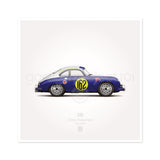1953 356 Panamericana Illustration Poster Print - Set of 4