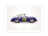 1953 356 Panamericana #162 Illustration Poster Print