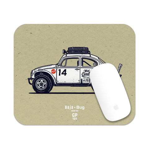 Crew 014 Classic Baja Bug, Beetle illustration Mouse Pad
