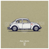 Crew 013 Classic Bug, Beetle Illustration Poster Print - Set of 2