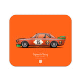 Classic BMW Jägermeister 3.0 CSL illustration Mouse Pad