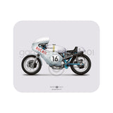 Ducati Smart Imola motorcycle illustration Mouse Pad