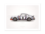 1973 Classic Martini Racing (Targa Florio) Illustration Poster Print