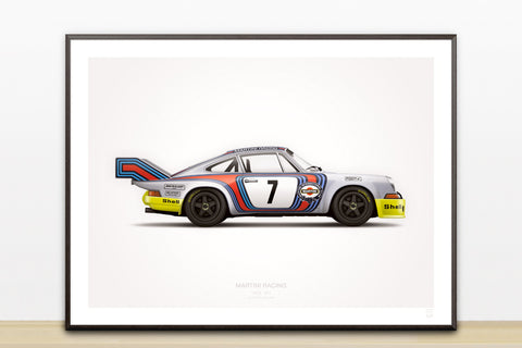 1973 Classic Martini Racing (Zeltweg 1000 km) Illustration Poster Print