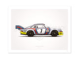 1973 Classic Martini Racing (Zeltweg 1000 km) Illustration Poster Print