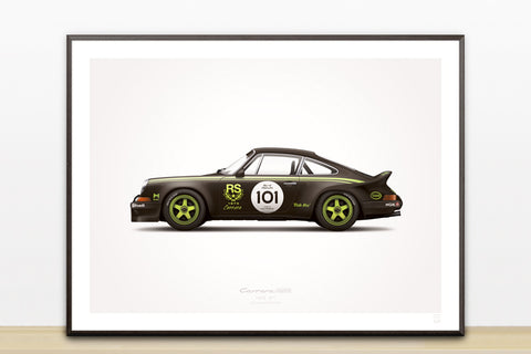 1973 Classic 2.8 RSR Le Mans (GP Edition) Illustration Poster Print