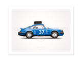 1974 Classic 2.7 RS Rally Racer (GP Edition) Illustration Poster Print