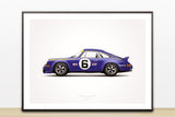 1973 Classic 2.8 RSR (Daytona 24 Hours) Illustration Poster Print