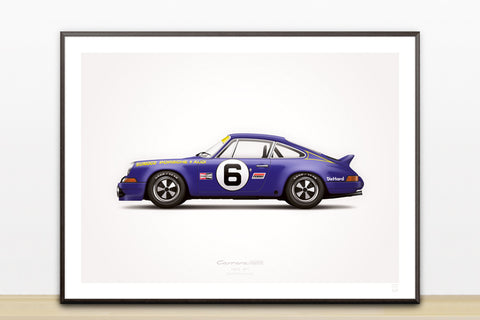 1973 Classic 2.8 RSR (Daytona 24 Hours) Illustration Poster Print