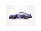 1973 Classic 2.8 RSR (Daytona 24 Hours) Illustration Poster Print