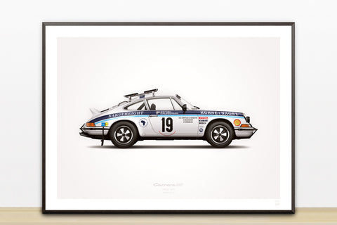 1974 Classic 2.7 RS (Safari Rally) Illustration Poster Print