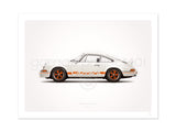 1973 Classic 2.7 RS (White) Illustration Poster Print