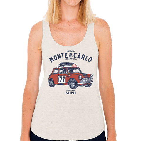 Crew 006 - Classic Mini Cooper Monte Carlo Rally Women's Tank Top (Junior Size)