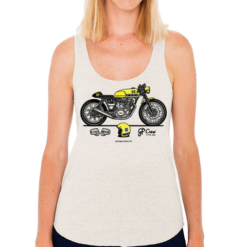 Crew 002 - Yamaha SR400 Cafe Racer Women's Tank Top (Junior Size)