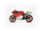 Ducati 750 F1 Motorcycle Illustration Poster Print