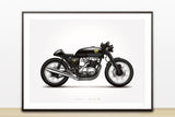 Honda Classic CB750 Cafe Racer Motorcycle Illustration Poster Print