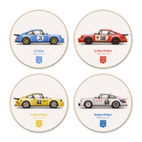 1974 Classic 3.0 RSR Illustration Fridge Magnet / Coaster - Set of 4