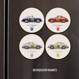 1953 356 Panamericana Illustration Fridge Magnet / Coaster - Set of 4
