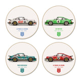 1976 Classic 934 turbo RSR Illustration Fridge Magnet / Coaster - Set of 4