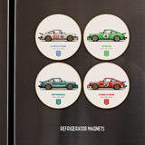 1976 Classic 934 turbo RSR Illustration Fridge Magnet / Coaster - Set of 4