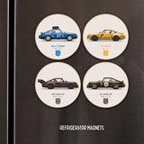 1973 Classic RS, RSR (GP Edition) Illustration Fridge Magnet / Coaster - Set of 4