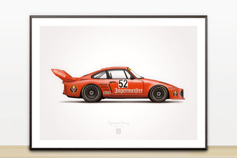 Classic Jägermeister Racing Type 935 Illustration Poster Print