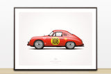 1953 356 Panamericana GP Edition Illustration Poster Print