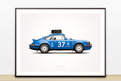 1974 Classic 2.7 RS Rally Racer (GP Edition) Illustration Poster Print