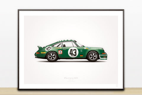 1973 Classic 2.8 RSR (Le Mans 24 Hours) Illustration Poster Print
