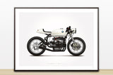 Classic BMW R75/5 Cafe Racer Motorcycle Illustration Poster Print