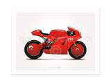 Ducati x Akira Custom Motorcycle Illustration Poster Print