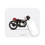 Honda CB350 Cafe Racer Motorcycle illustration Mouse Pad